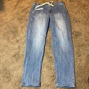 Judy Blue High Waisted Jogger Jeans 30 Pull On Elastic Waist Large Pockets J41